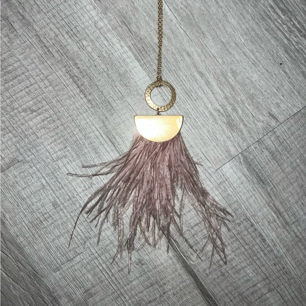 Feather Pendant Necklace